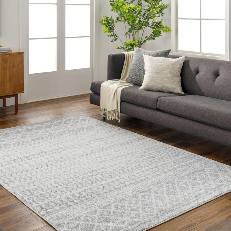 Livabliss Elaziz Moroccan Geometric Area Rug - Grey - 8' 10" x 12' 6"