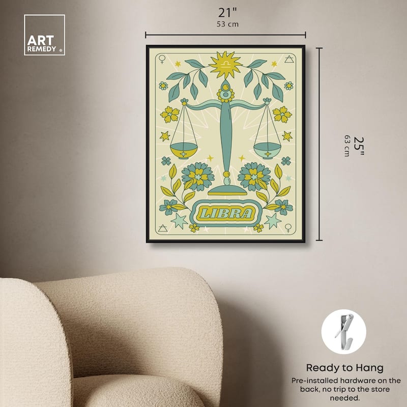 Libra Stars Card Canvas by Art Remedy