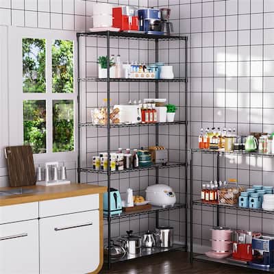 2 Pack 3 Tier Adjustable Wire Shelving Unit
