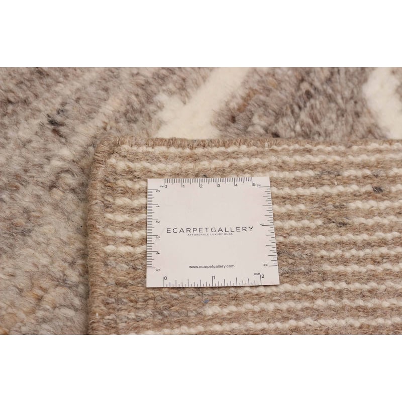 ECARPETGALLERY Hand-knotted Tangier Cream Wool Rug - 8'2 x 10'0