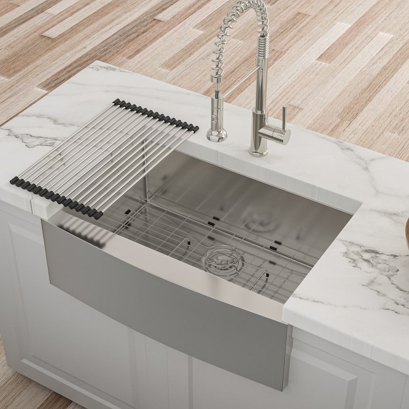 30"x21"x10" Farmhouse 16 Gauge Single Bowl Kitchen Sink - 28 x 21