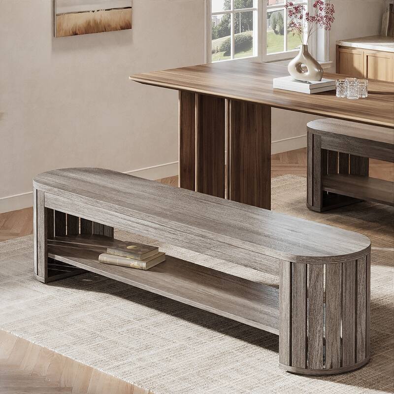 Wood Dining Bench, Entryway Kitchen Seat, Dining/Living Room Home Office Accent Bench