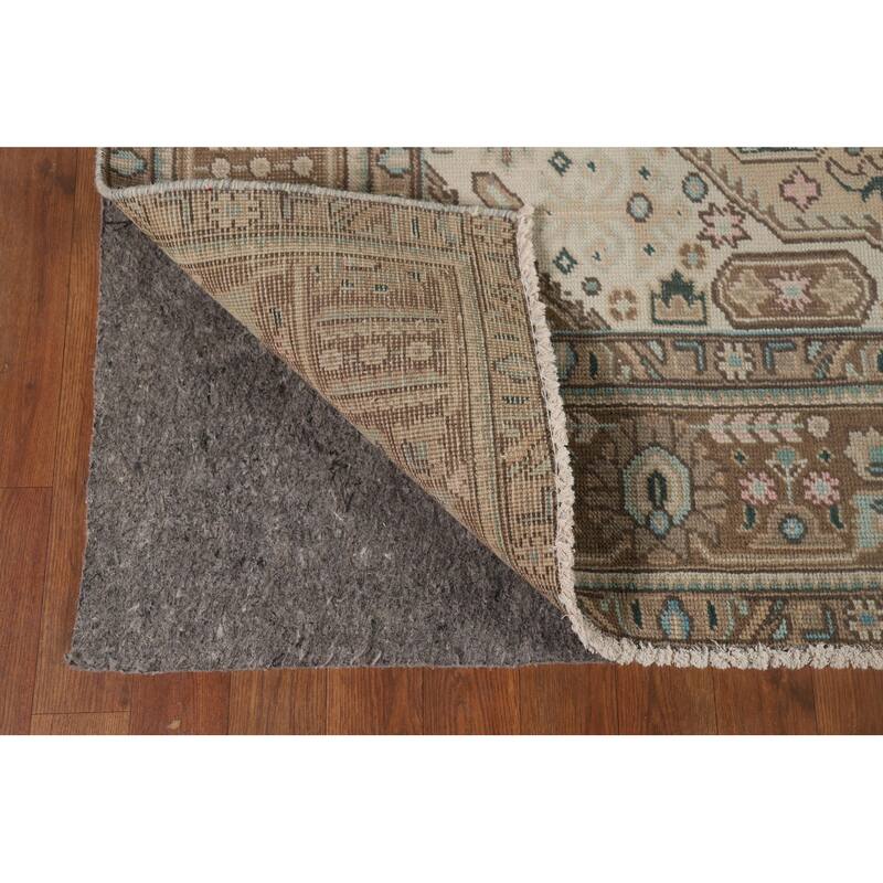 Tabriz Vintage Persian Area Rug Hand-Knotted Wool Carpet - 6'5" x 9'5"