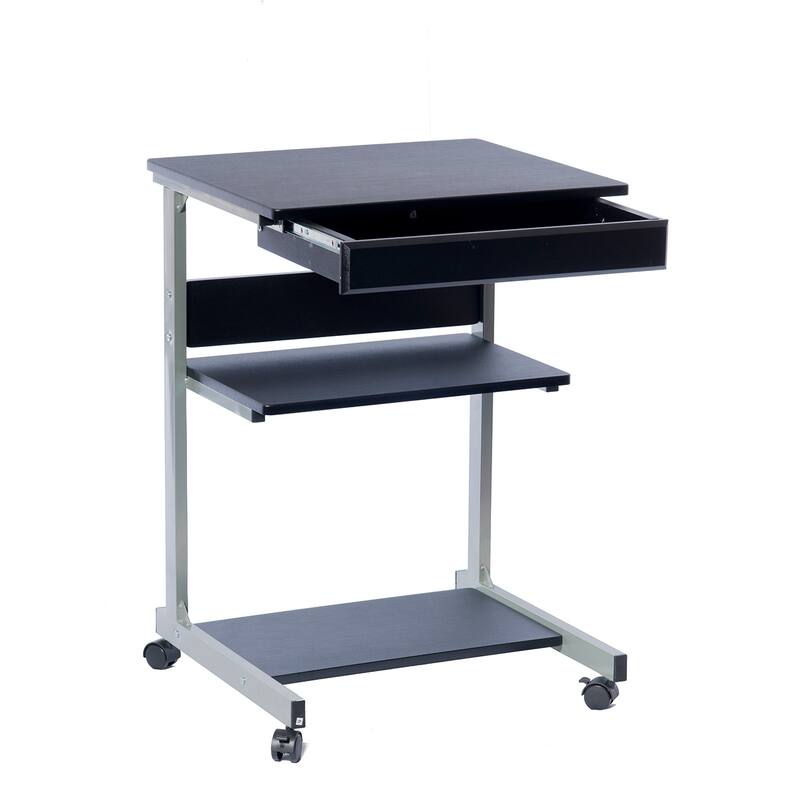 Techni Mobili Rolling Laptop Cart with Storage Graphite - 21.50"L * 20.50"W * 30.50"H