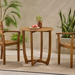 Coronado Outdoor Round Acacia Wood Accent Table (Table Only) by Christopher Knight Home