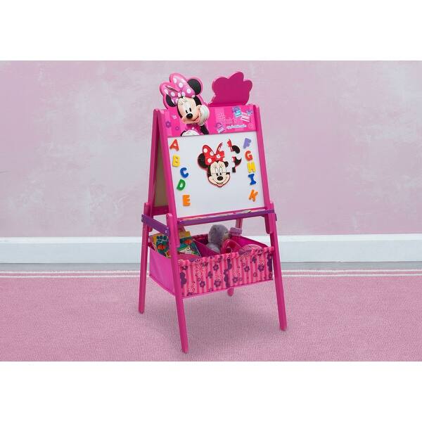 slide 2 of 5, Minnie Mouse Wooden Double Sided Activity Easel