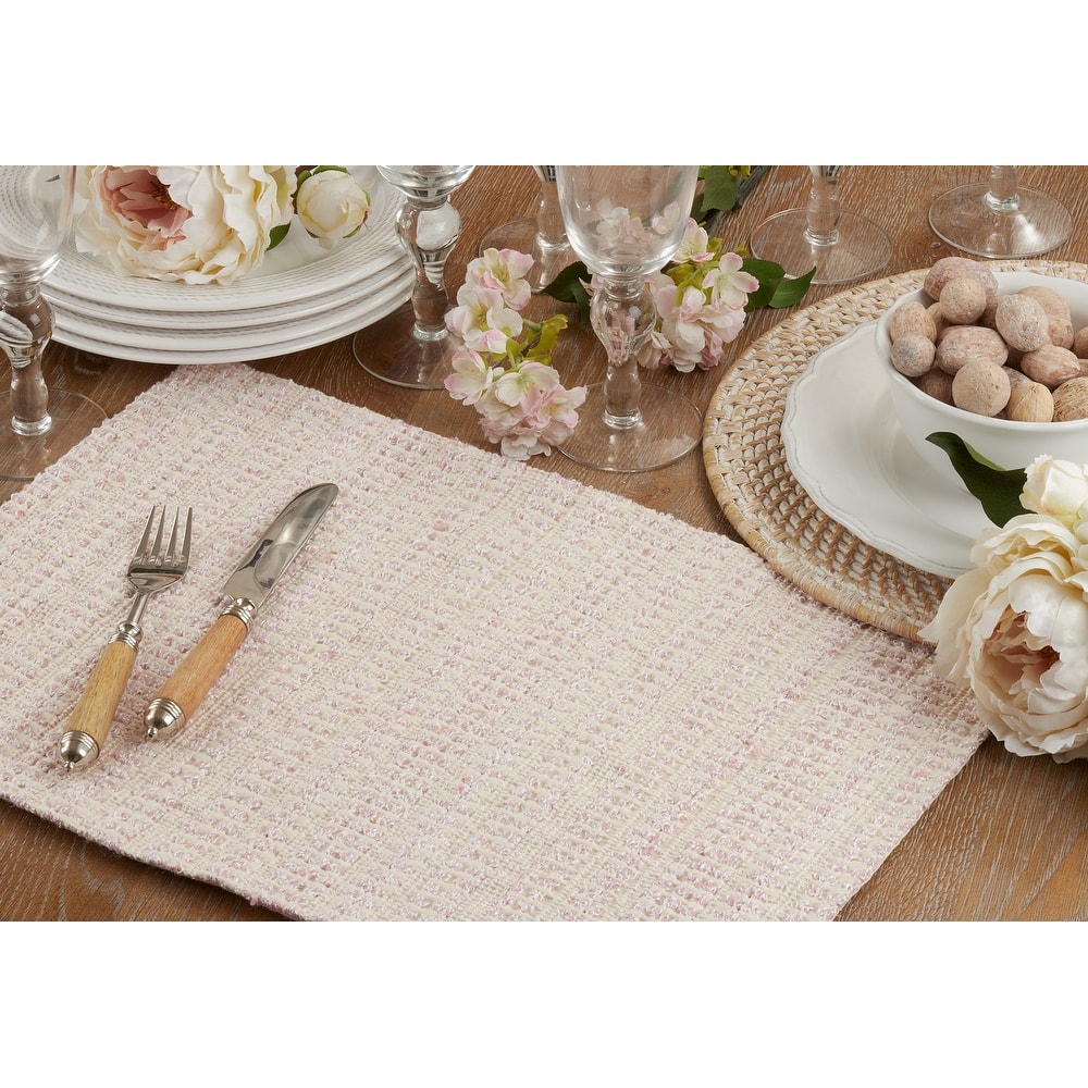 Table Placemats With Woven Line Design (Set of 4)
