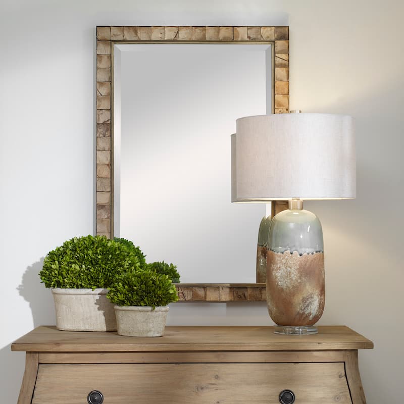 Uttermost Cocos Coconut Shell Mirror - 41.38 x 27.75 x 1.13 - 41.38 x 27.75 x 1.13