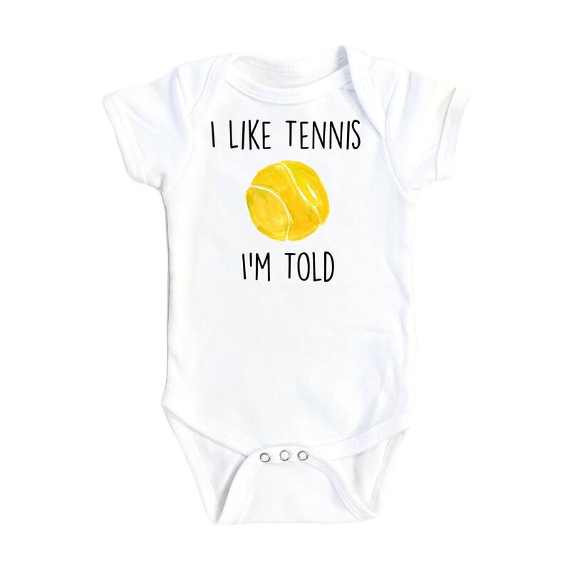 Tennis Love - Baby Boy Girl Clothes Infant Bodysuit Funny Cute Newborn - Natural - Newborn