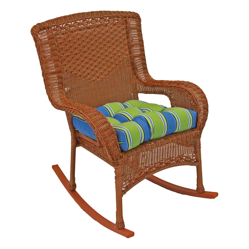19-inch Square Tufted Indoor/Outdoor Chair Cushion