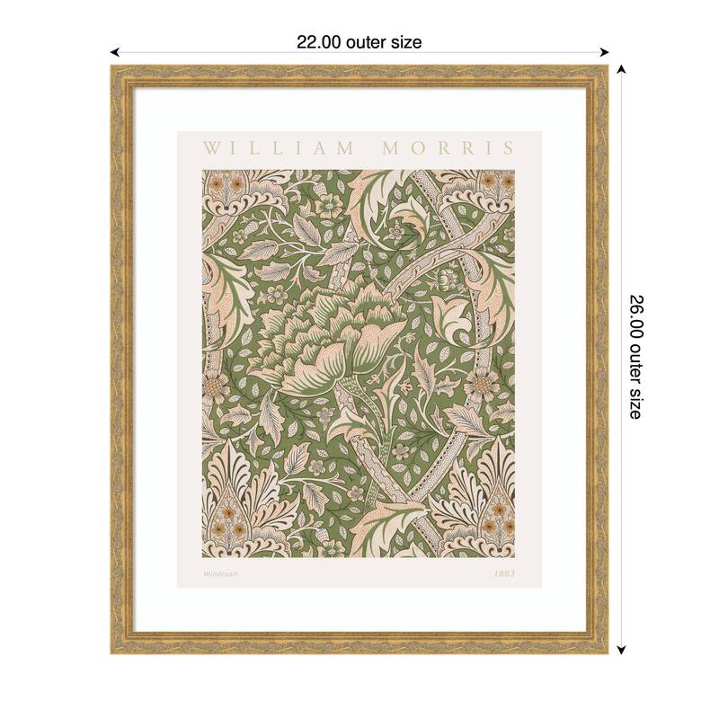 Kate and Laurel Framed Art Poster William Morris Windrush 1883 by The Art Institute of Chicago