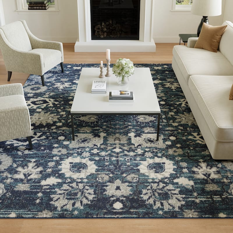 Nourison Passion Boho French Country Floral Area Rug.