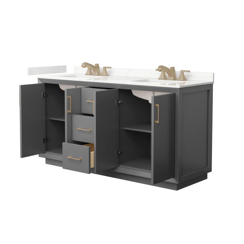 Wyndham Collection WCF414166D-QTZ-US3MXX Strada 66" Free Standing