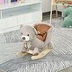preview thumbnail 6 of 6, Kids Rocking Horse, Bear-Shaped Plush Toddler Ride on Horse with Sound, Wooden Base & Safety Belt for 18-36 Months, Gray