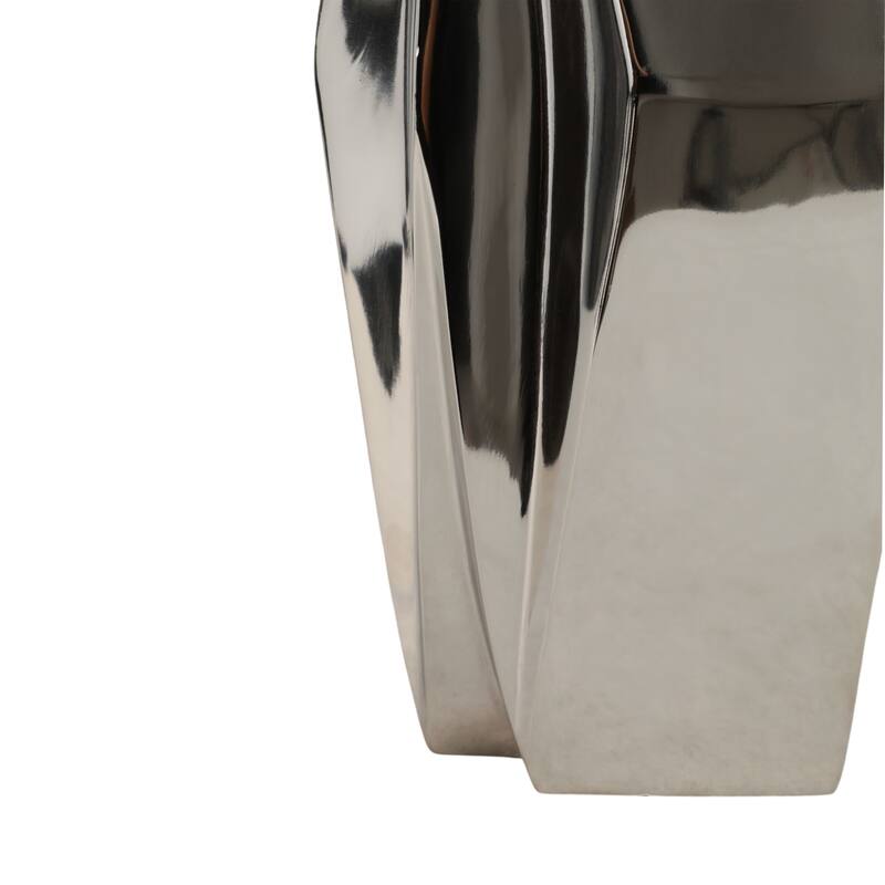 Aluminum Marble Vase Geometric Sculptural Bold Angular Design Interior