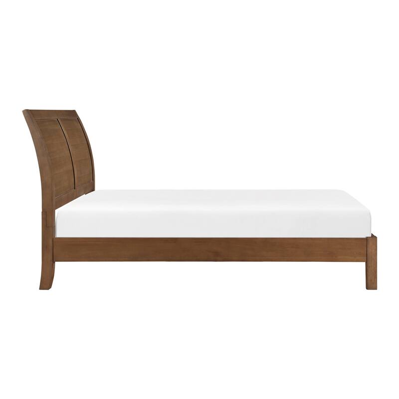 Transitional Bedroom Furniture 1pc Platform Bed Sleigh Headboard