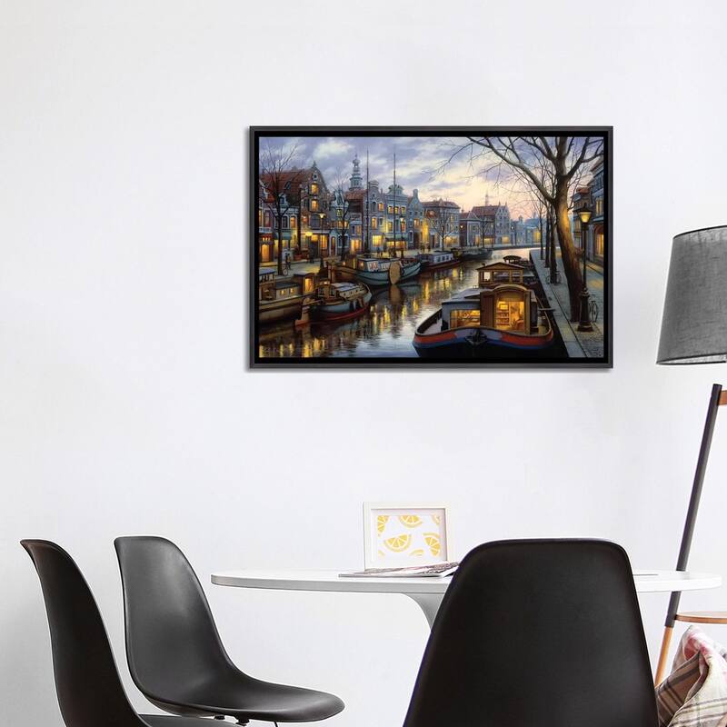 iCanvas "Canal Life" by Evgeny Lushpin Framed