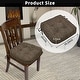 preview thumbnail 10 of 45, Indoor 3.7'' Dining Chair Pad Cushion (Set of 4)