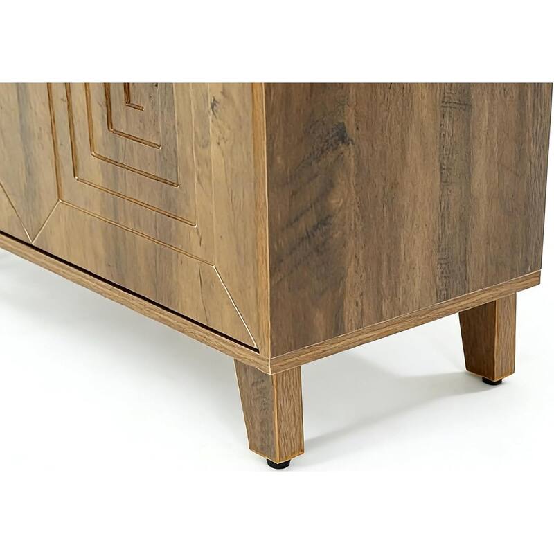 20 Pairs Shoe Cabinet with Doors, 5-Tier Shoes Rack with Adjustable Shelves