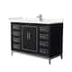 Option Black / Carrara Cultured Marble Top / Brushed