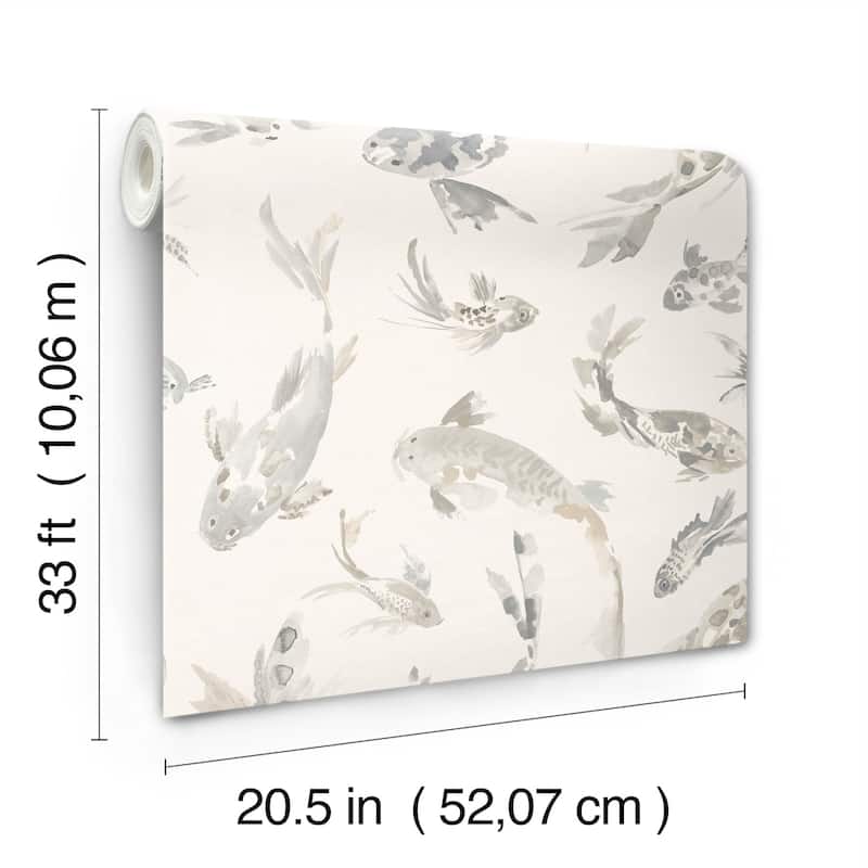 A-Street Prints Koi Stone Fish Wallpaper
