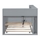 preview thumbnail 8 of 11, Grey Twin Size DayBed w/ Twin Trundle Bunk Bed Frame & Storage Shelf & USB