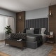 preview thumbnail 7 of 17, Bronze Metal Storage Bench with Tufted Faux Leather