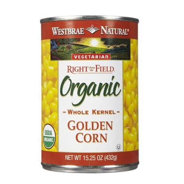 Westbrae Foods Whole Kernel Golden Corn - Case of 12 - 15.25 oz.