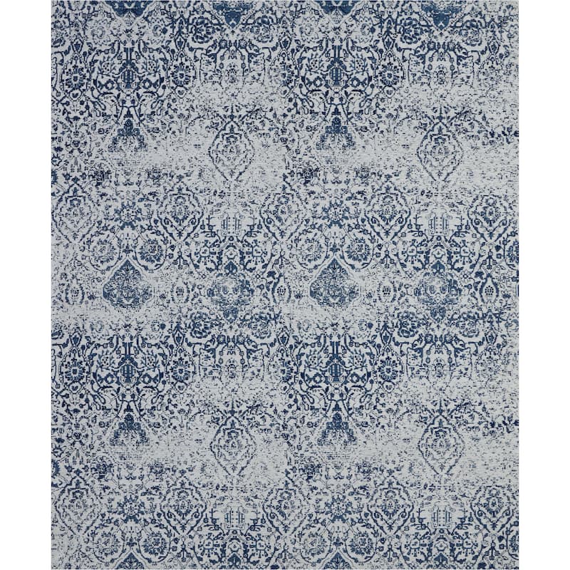 Nourison Damask Distressed Contemporary Area Rug