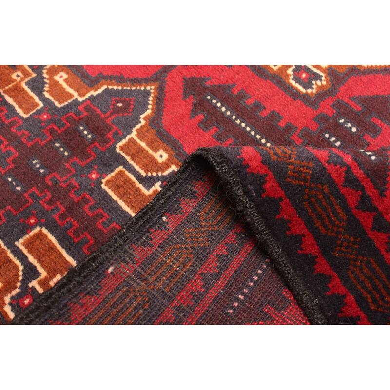 ECARPETGALLERY Hand-knotted Teimani Red Wool Rug - 4'6" x 6'0"