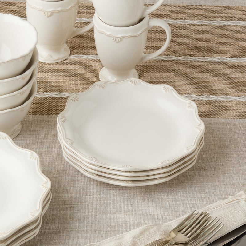 Certified International Heritage Scroll Salad/Dessert Plates,Set of 4 - 9'' W x 9'' D x 1.25'' H