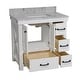 preview thumbnail 3 of 11, KitchenBathCollection Tuscany 36" Bathroom Vanity with Carrara Marble Top
