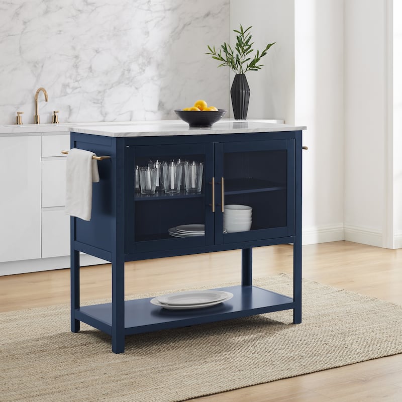Crosley Katrina Kitchen Island - N/A - Navy