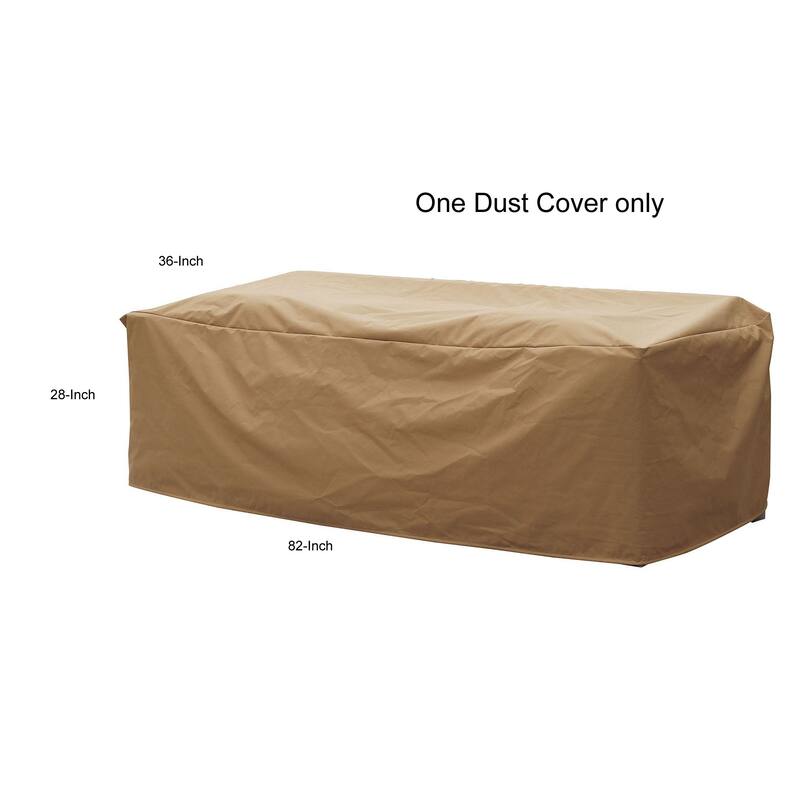 Waterproof Fabric Dust Cover for Outdoor Sofa, Medium, Brown