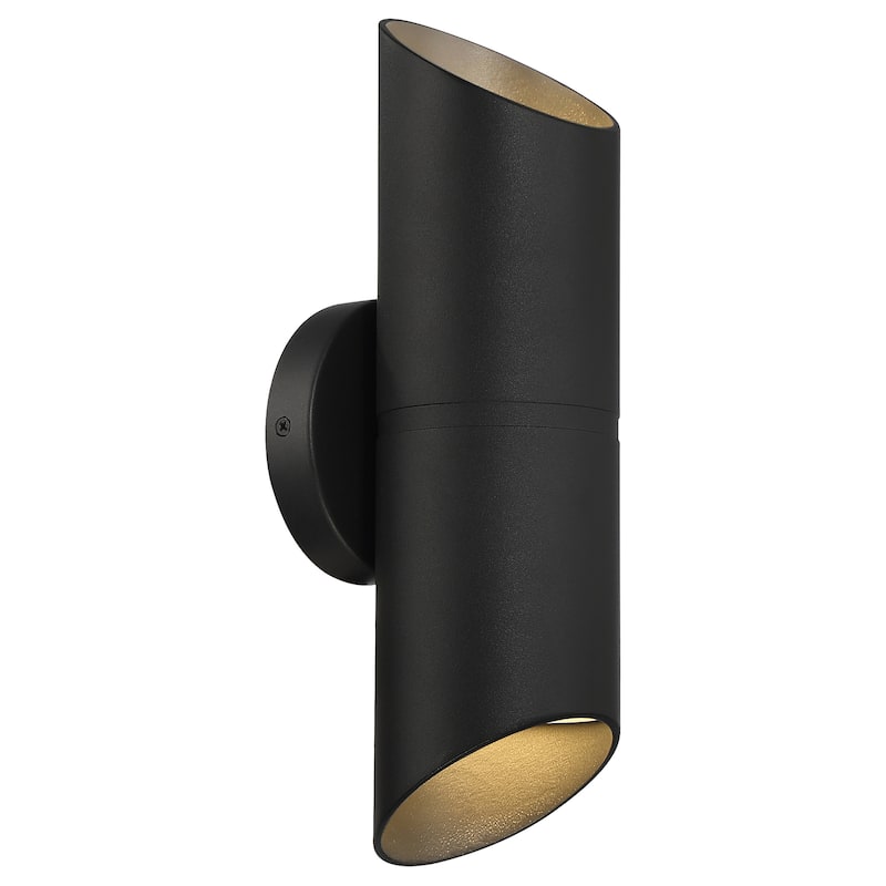 Marino Tall Bi-Directional Outdoor LED Wall Mount Light - Black