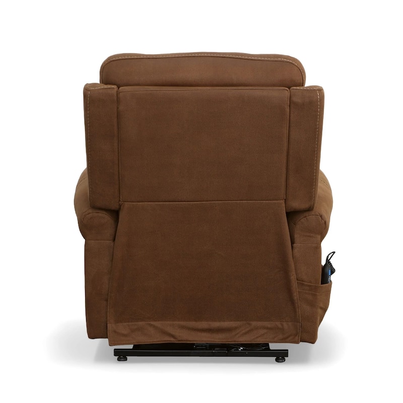 Stewart Amber Brown Power Lift Recliner with Power Headrest & Lumbar by Flexsteel