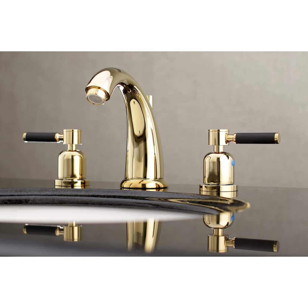 Kaiser 8 in. Widespread Bathroom Faucet in Polished Brass