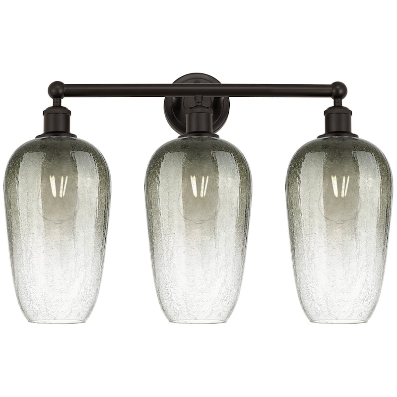 Innovations Lighting 616-3W-18-25 Brookhaven Flute Vanity Brookhaven - Oil Rubbed Bronze / Slate