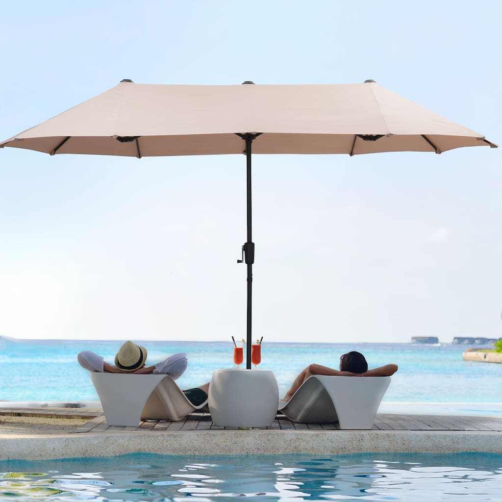 Autlaycil 13 FT Patio Umbrella with Sun Protection & Easy Crank