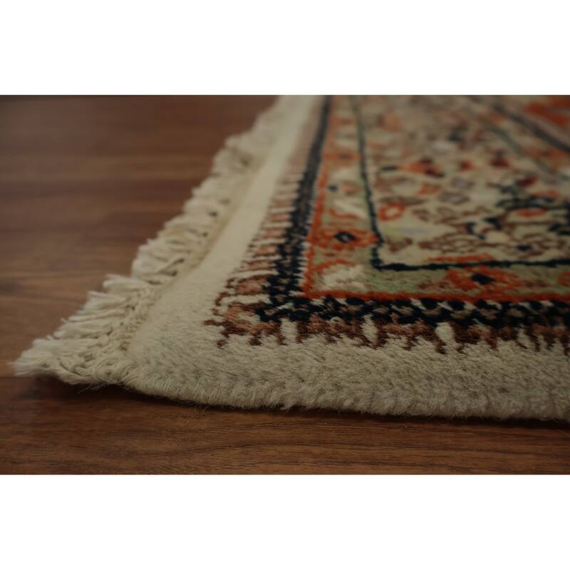 Hand Knotted Oriental 100% Wool Carpet Traditional Floral Oranges & Rust Tabriz Area Rug - 6' 0'' X 4' 2''