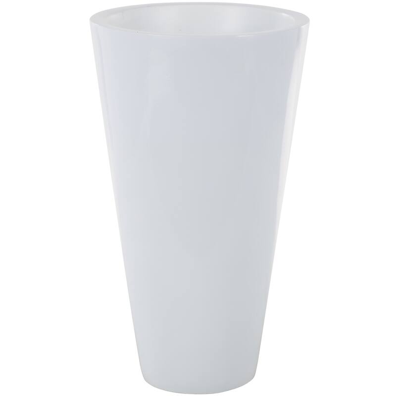 White Fiberglass Minimalistic Decorative Vase
