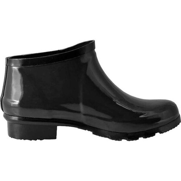 shiny ankle rain boots