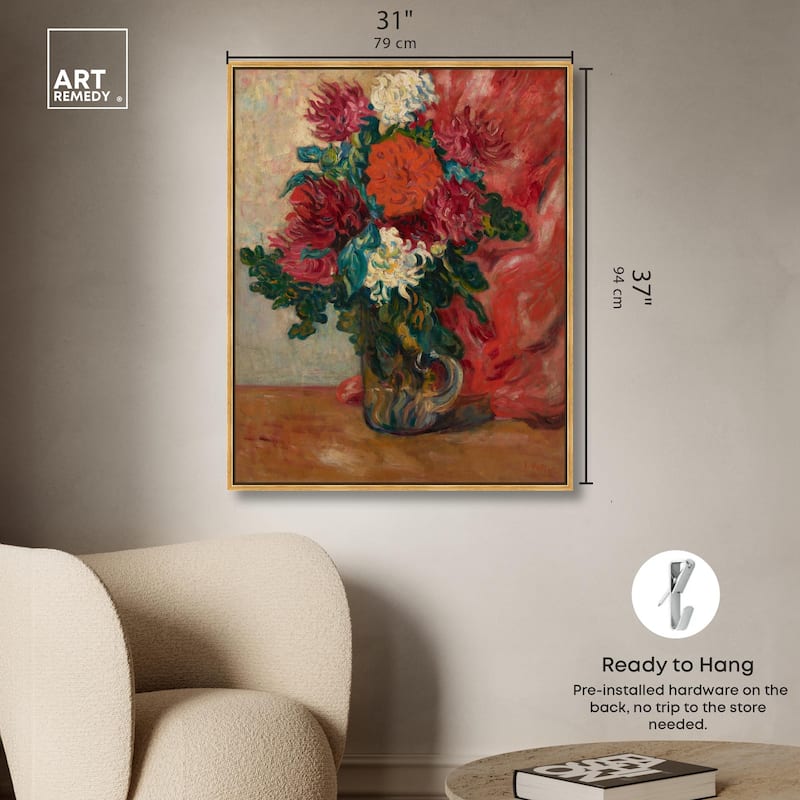 Valtat Dahlias Canvas by Art Remedy