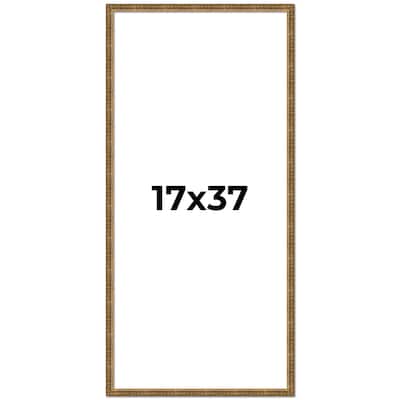 17x37 Frame Gold Solid Wood Picture Frame - Complete Modern Photo