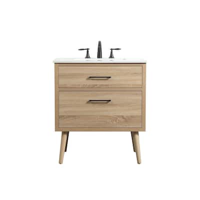 Elegant Lighting VF41030 Boise 30" Free Standing Single Basin Vanity