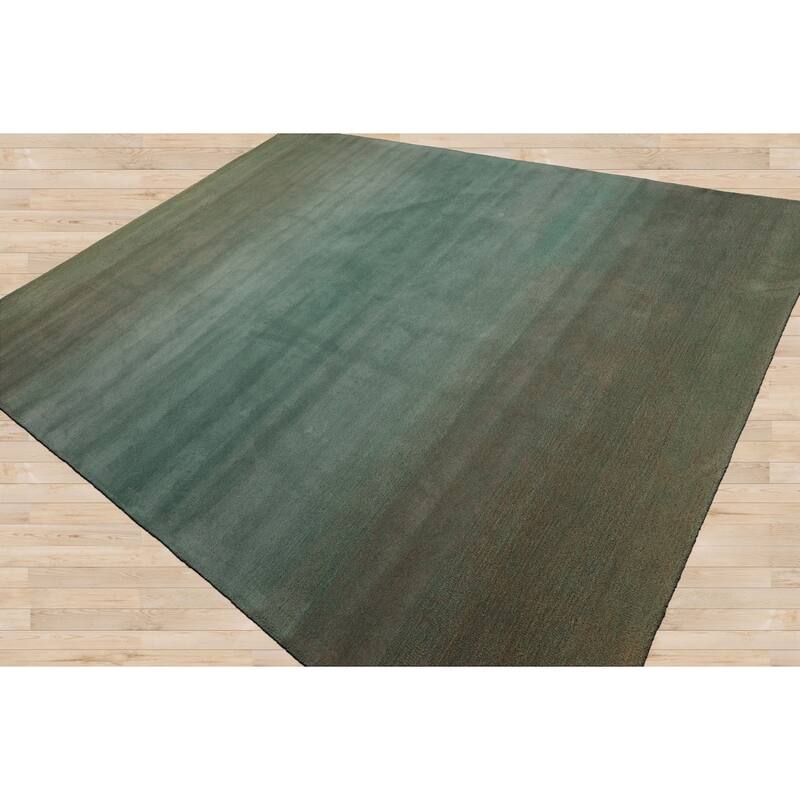Multi Color Coral Ombre Designer Wool Rug for Modern Interiors