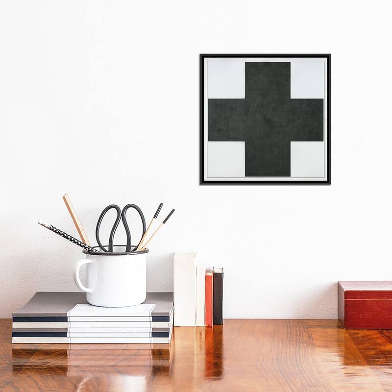 iCanvas "Black Cross, c.1923 " by Kazimir Severinovich Malevich Framed Canvas Print