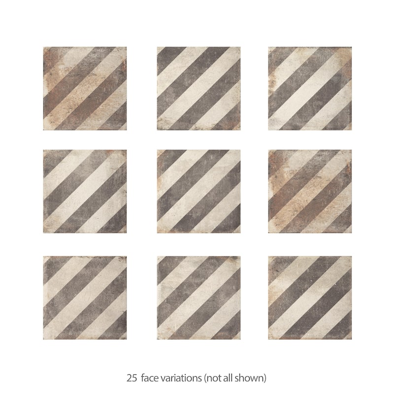 Merola Tile D'Anticatto Decor Obliqua 8-3/4" x 8-3/4" Porcelain Floor and Wall Tile