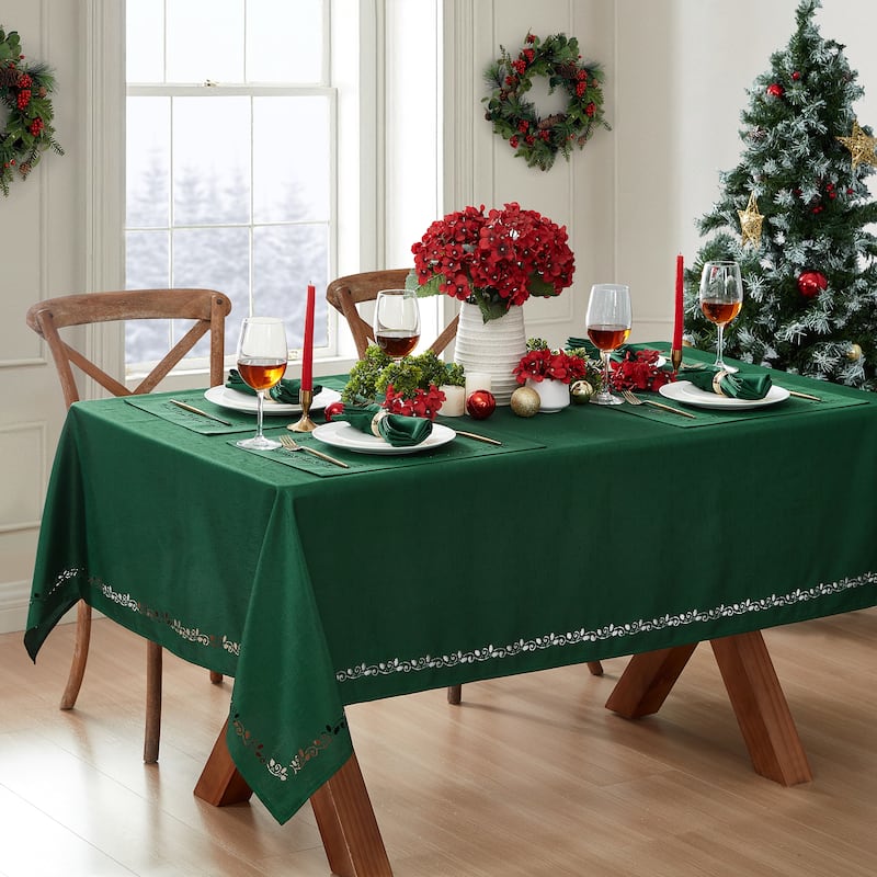 Holly Scroll Laser Cut Tablecloth