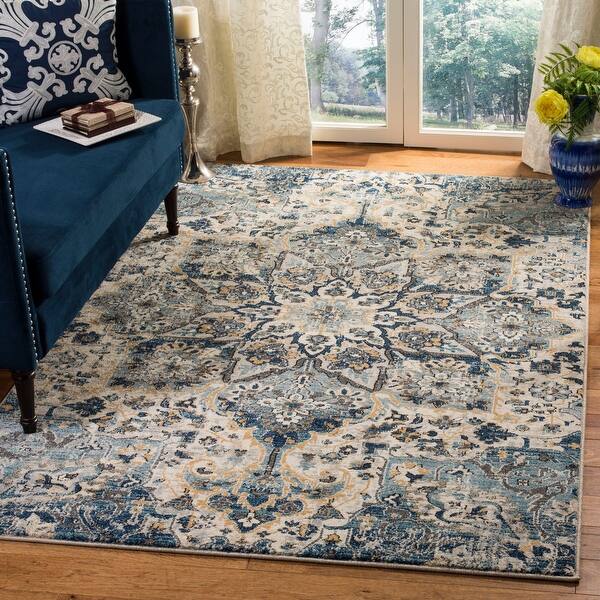 Shop Safavieh Carmel Pearly Vintage Boho Oriental Rug Overstock 20478993 3 X 5 Ivory Grey